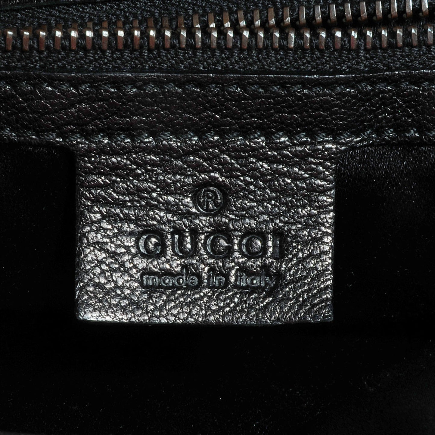Leather Metal Bamboo Striped Tote Black