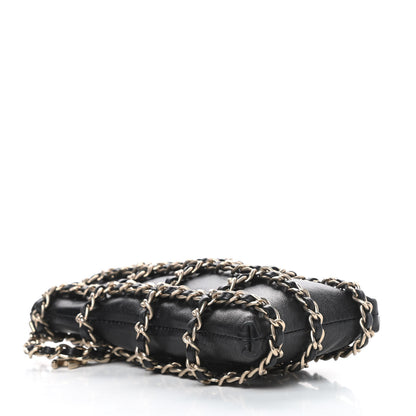 Chanel Lambskin Tech Me Out Clutch With Chain Black 4 of 13