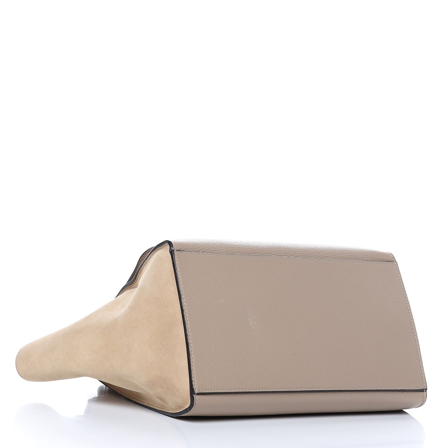 Celine Drummed Calfskin Suede Medium Trapeze Dune 4 of 13
