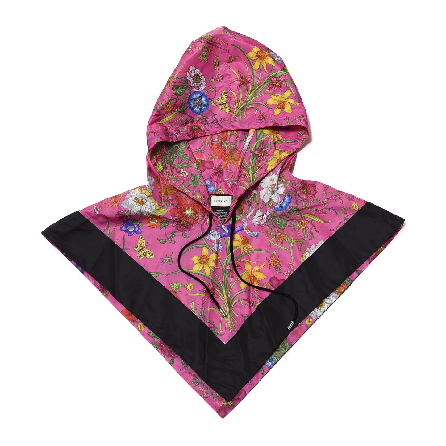 Silk Nylon Flora Rain Hood Pink
