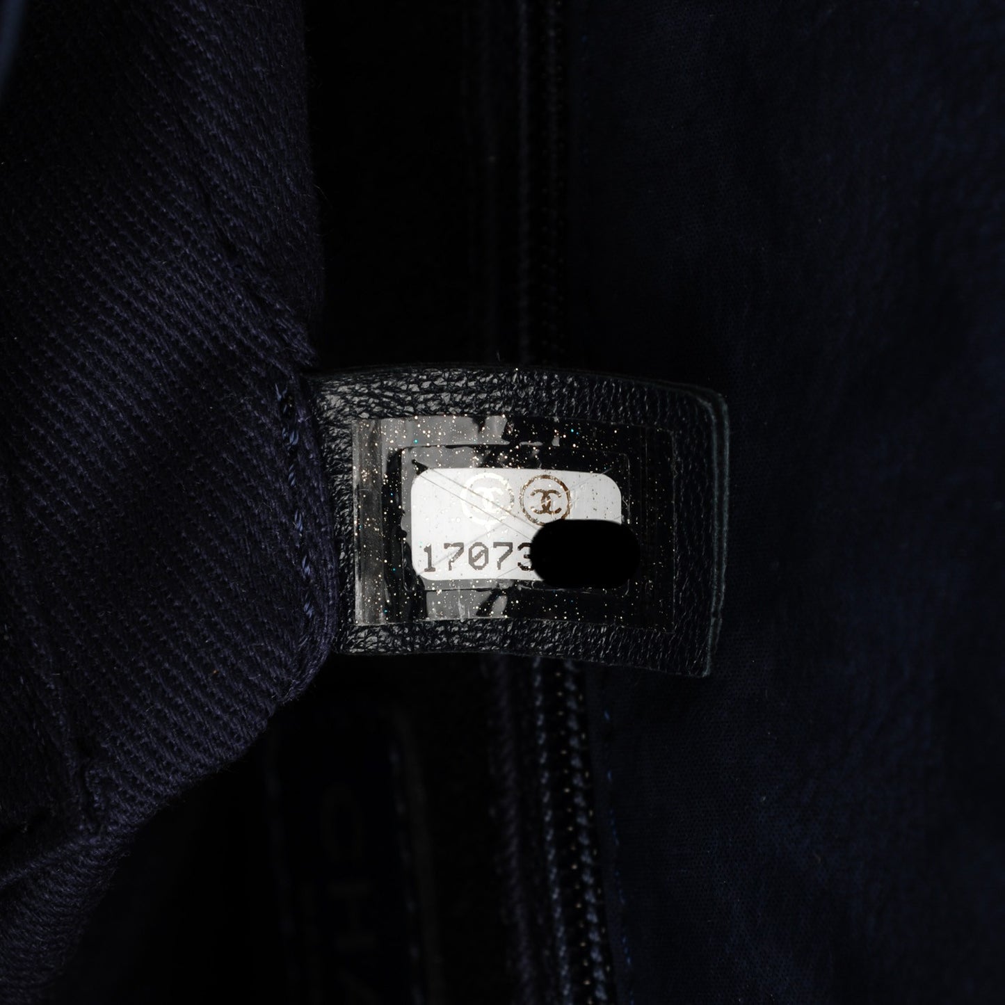 Iridescent Calfskin Quilted Large New Bubble Flap Dark Blue