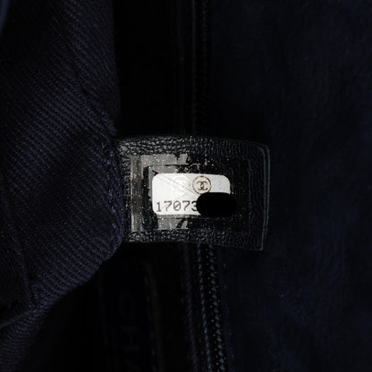 Chanel Iridescent Calfskin Quilted Large New Bubble Flap Dark Blue 8 of 9