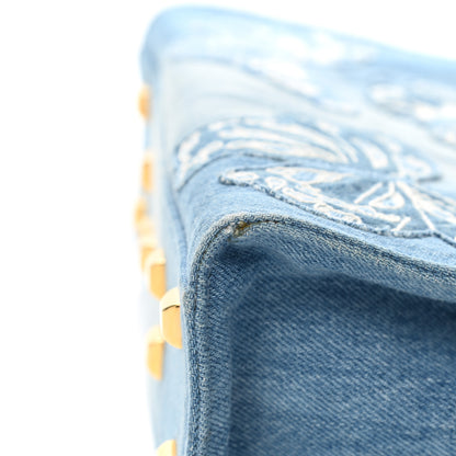 Valentino Garavani Denim Butterfly Small My Rockstud Frame Bag Light Denim 10 of 14