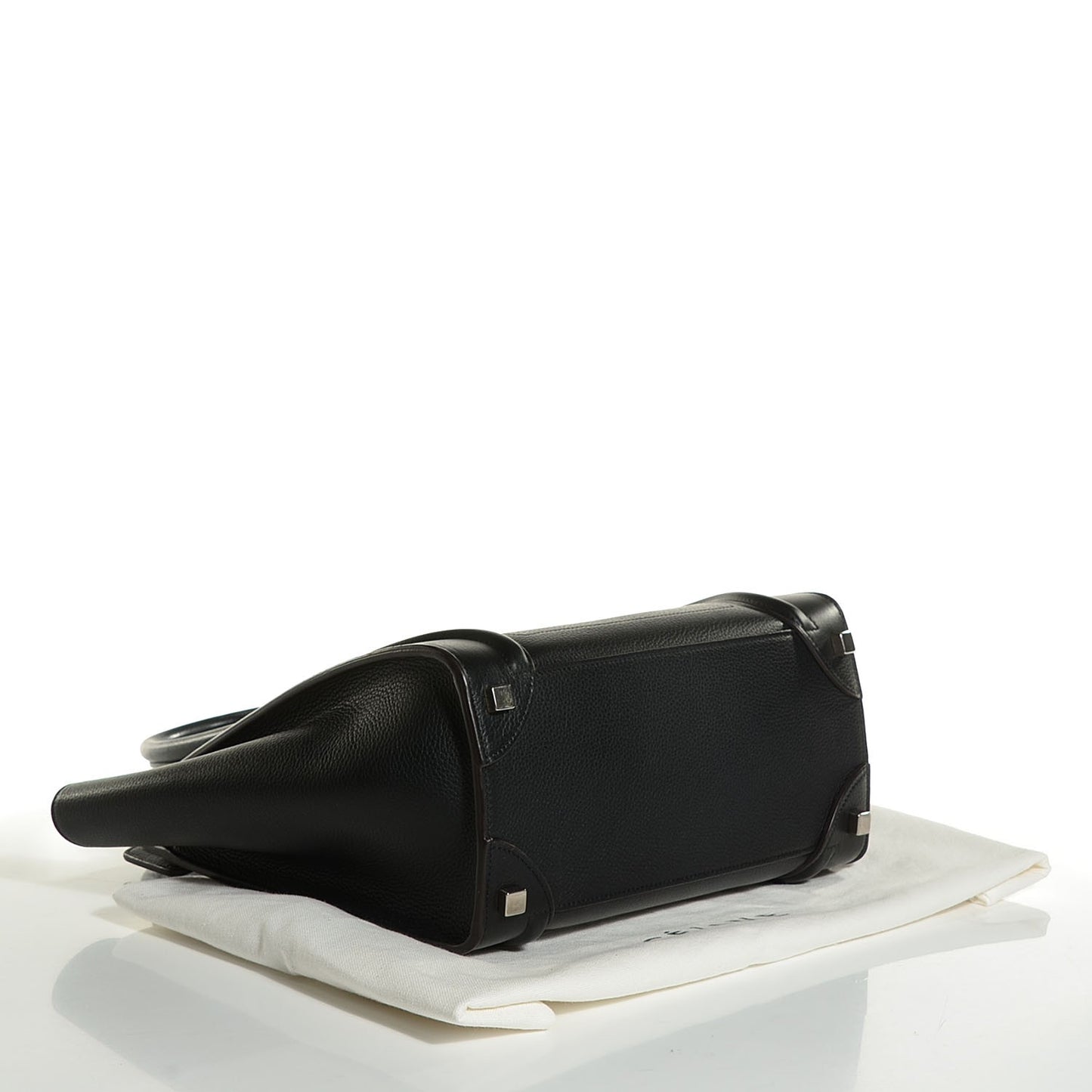 Drummed Calfskin Micro Luggage Black