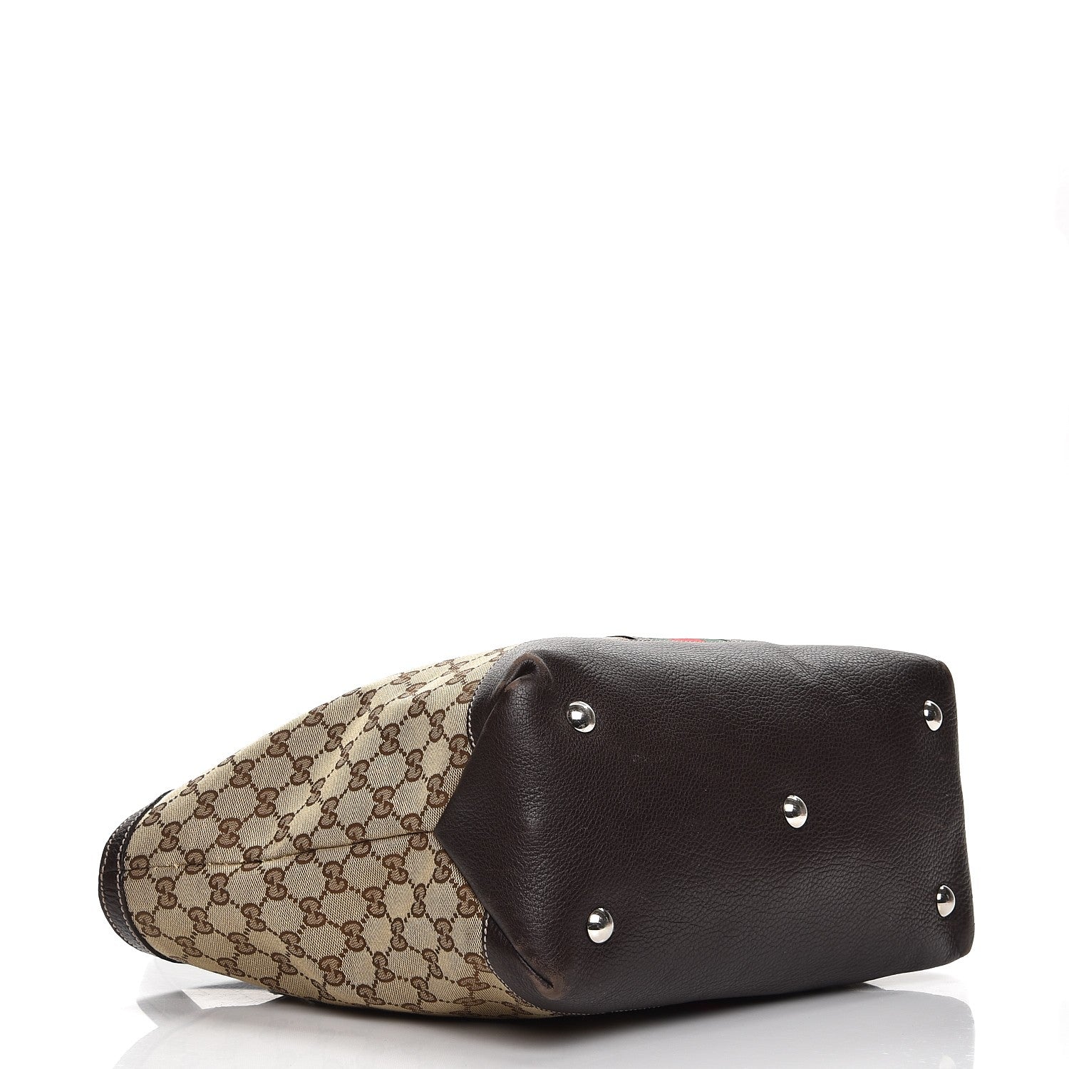 Gucci Monogram Web Sunset Tote Dark Brown 4 of 11