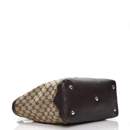 Gucci Monogram Web Sunset Tote Dark Brown 4 of 11