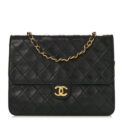 Chanel Lambskin Quilted Small Single Flap Bag Black 1 of 14