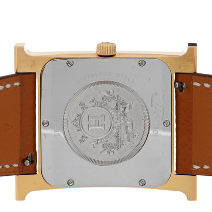 Hermes Stainless Steel Epsom 30.5mm Heure H Hour Quartz Watch Gold 4 of 4