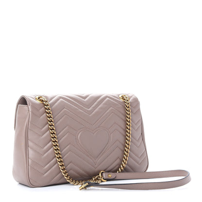 Gucci Calfskin Matelasse Medium GG Marmont Shoulder Bag Porcelain Rose 2 of 8
