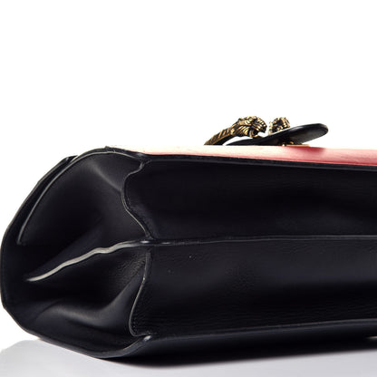 Gucci Calfskin Bamboo Web Large Dionysus Top Handle Bag Black Bright Evergreen Hibiscus Red 17 of 21