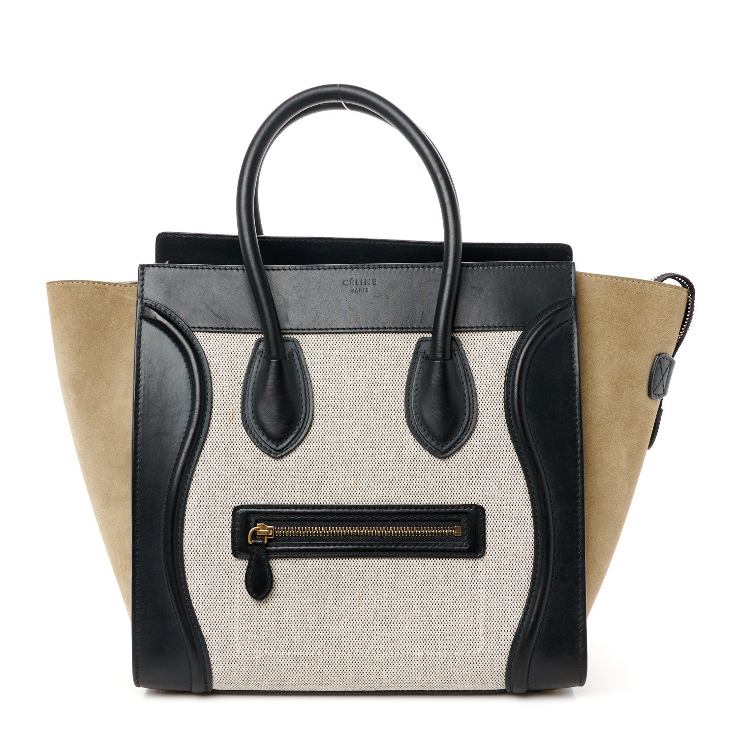 Celine Canvas Smooth Calfskin Suede Mini Tri-Color Luggage 1 of 11