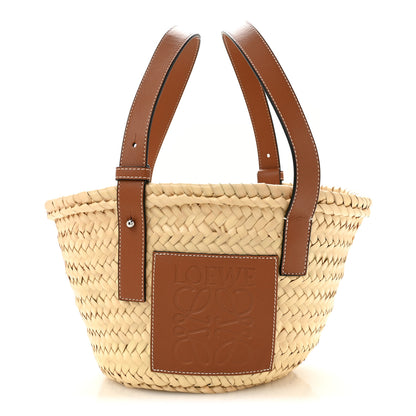 Loewe Raffia Small Basket Tote Bag Natural Tan 1 of 11