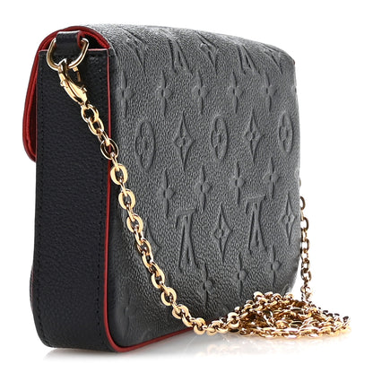 Louis Vuitton Empreinte Pochette Felicie Chain Wallet Marine Rouge 4 of 11