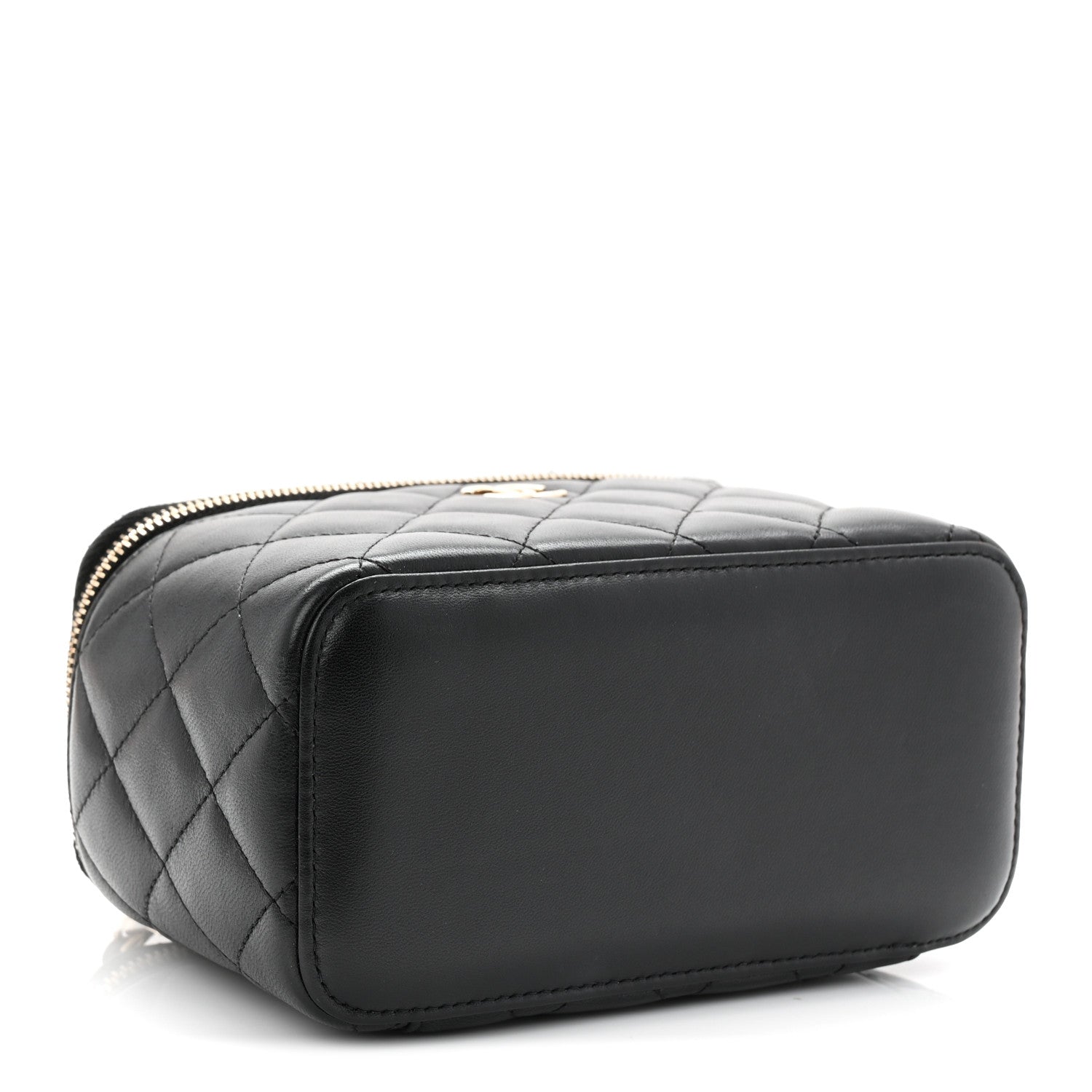 Chanel Lambskin Quilted Small Top Handle Vanity Case With Chain Black 4 of 10