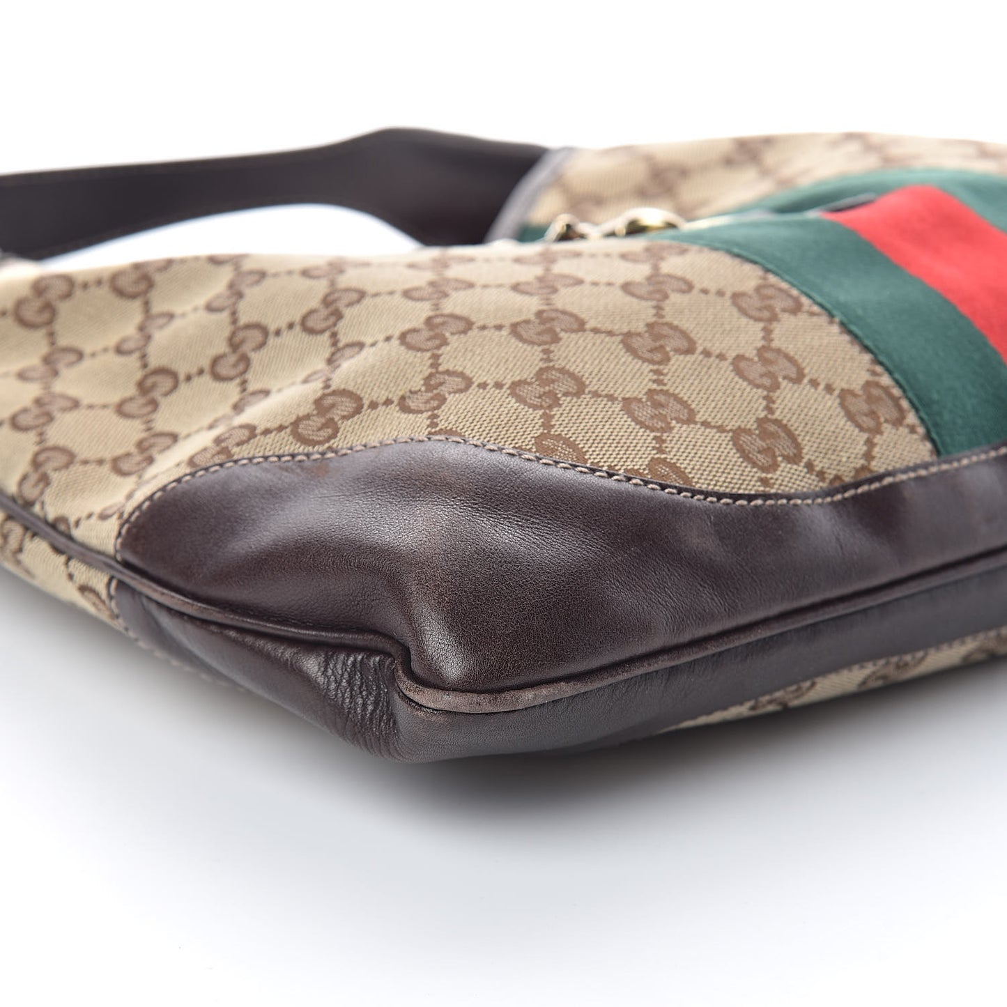 Monogram Web Jackie O Bouvier Hobo Dark Brown