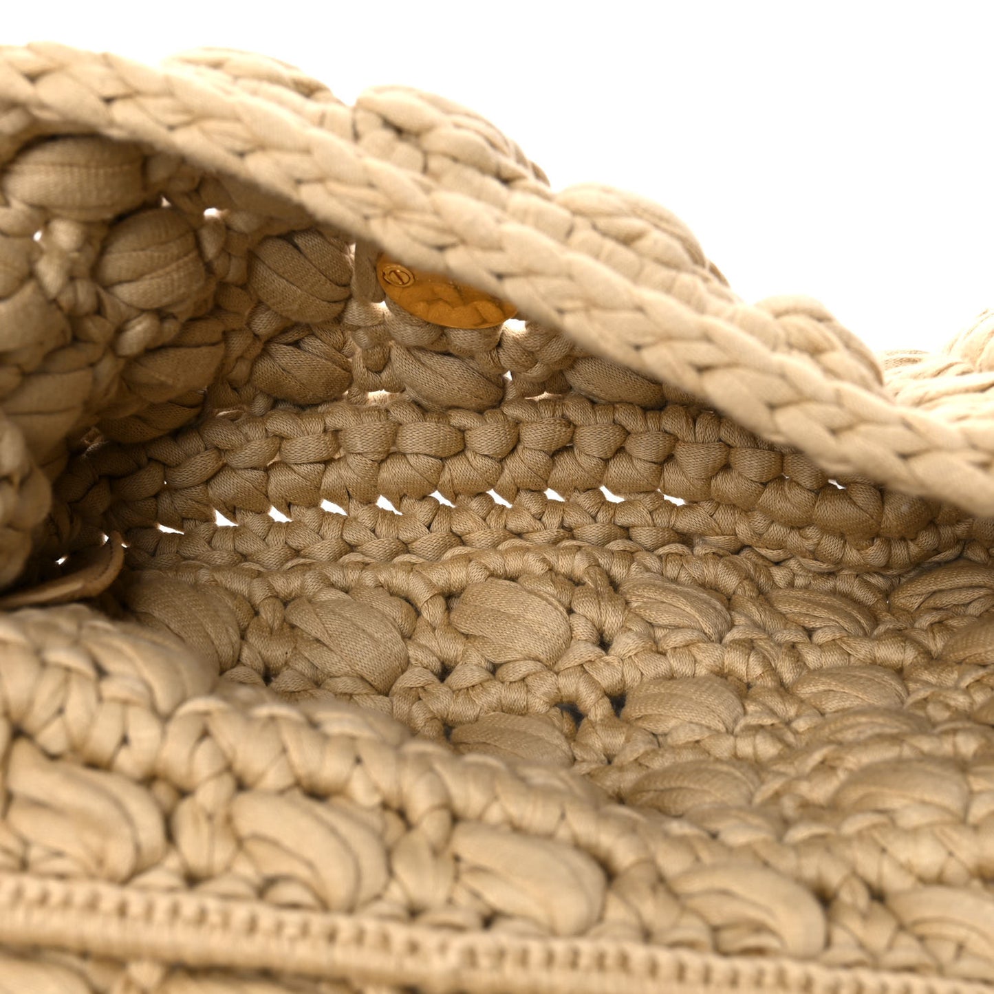 Jersey Crochet Shoulder Bag Sand