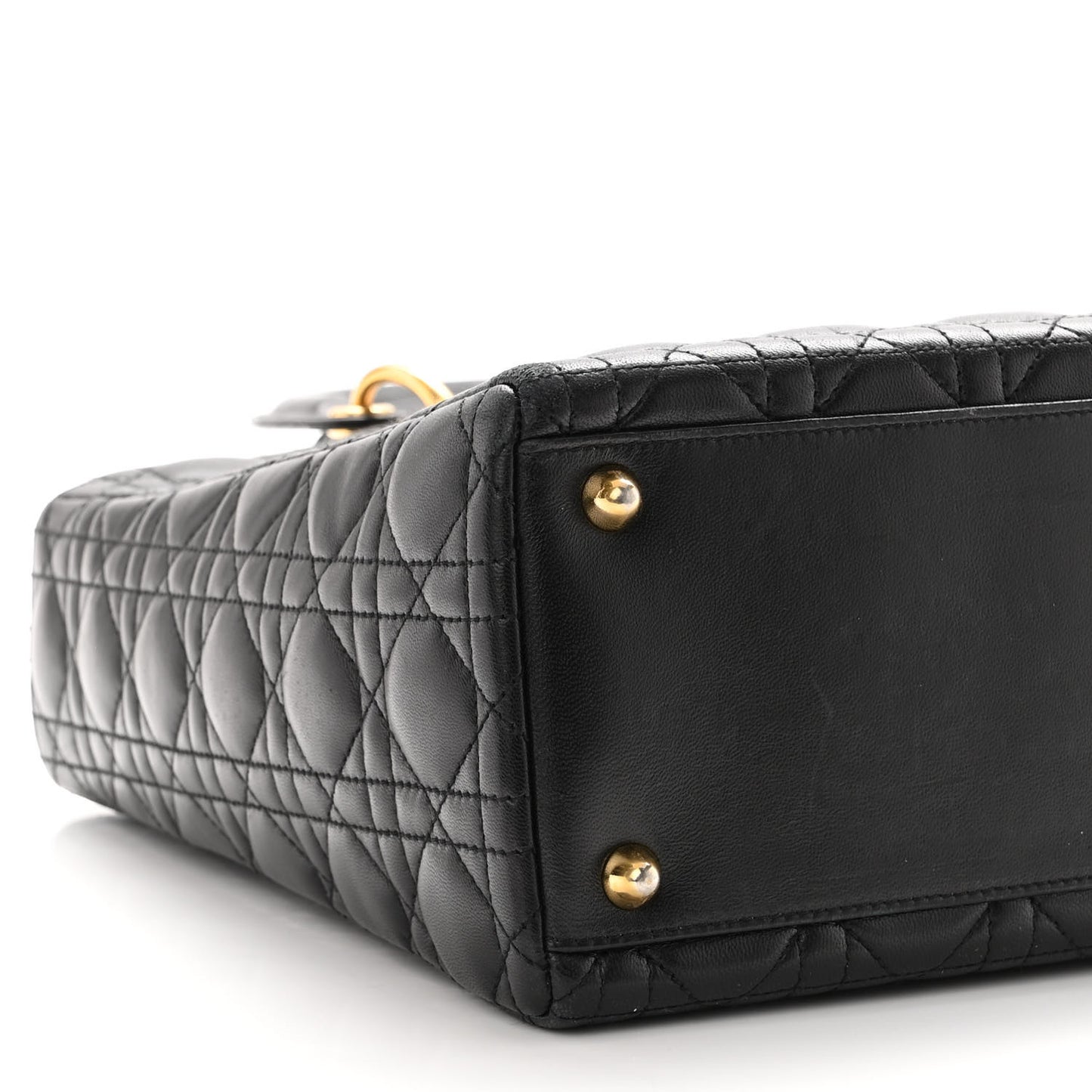 Lambskin Cannage Large Lady Dior Black