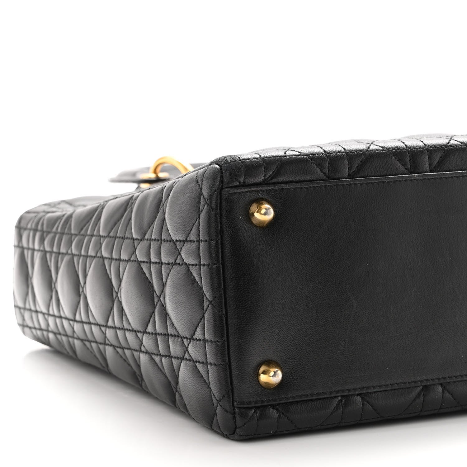 Christian Dior Lambskin Cannage Large Lady Dior Black 8 of 10
