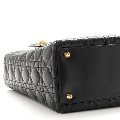 Christian Dior Lambskin Cannage Large Lady Dior Black 8 of 10