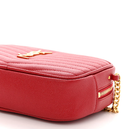 Saint Laurent Grain De Poudre Matelasse Monogram Mini Lou Camera Bag Eros Red 8 of 8