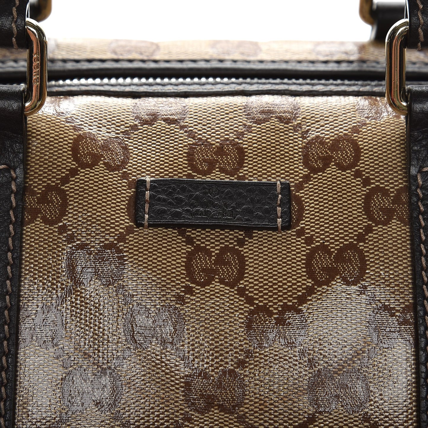 Crystal Monogram Medium Joy Boston Dark Brown