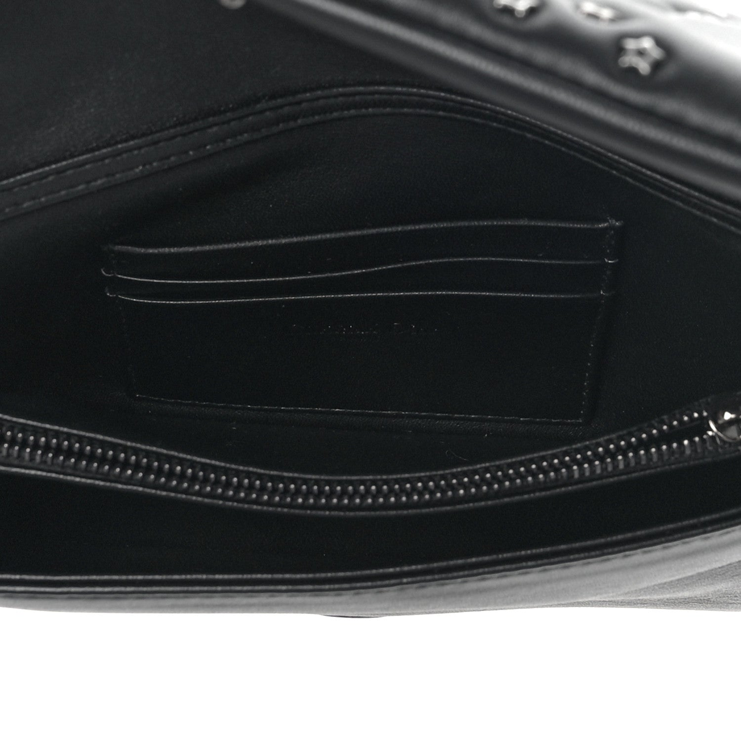 Christian Dior Calfskin Star Motif Macrocannage Mini Caro Bag Black 4 of 6