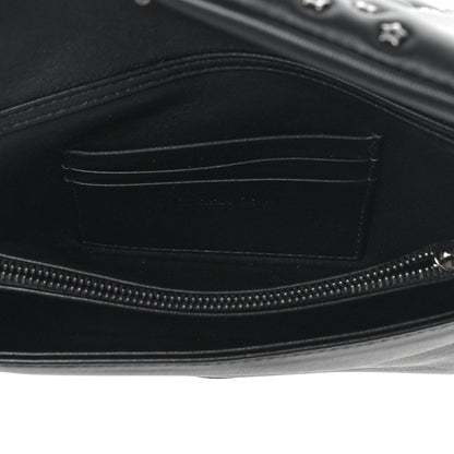 Christian Dior Calfskin Star Motif Macrocannage Mini Caro Bag Black 4 of 6