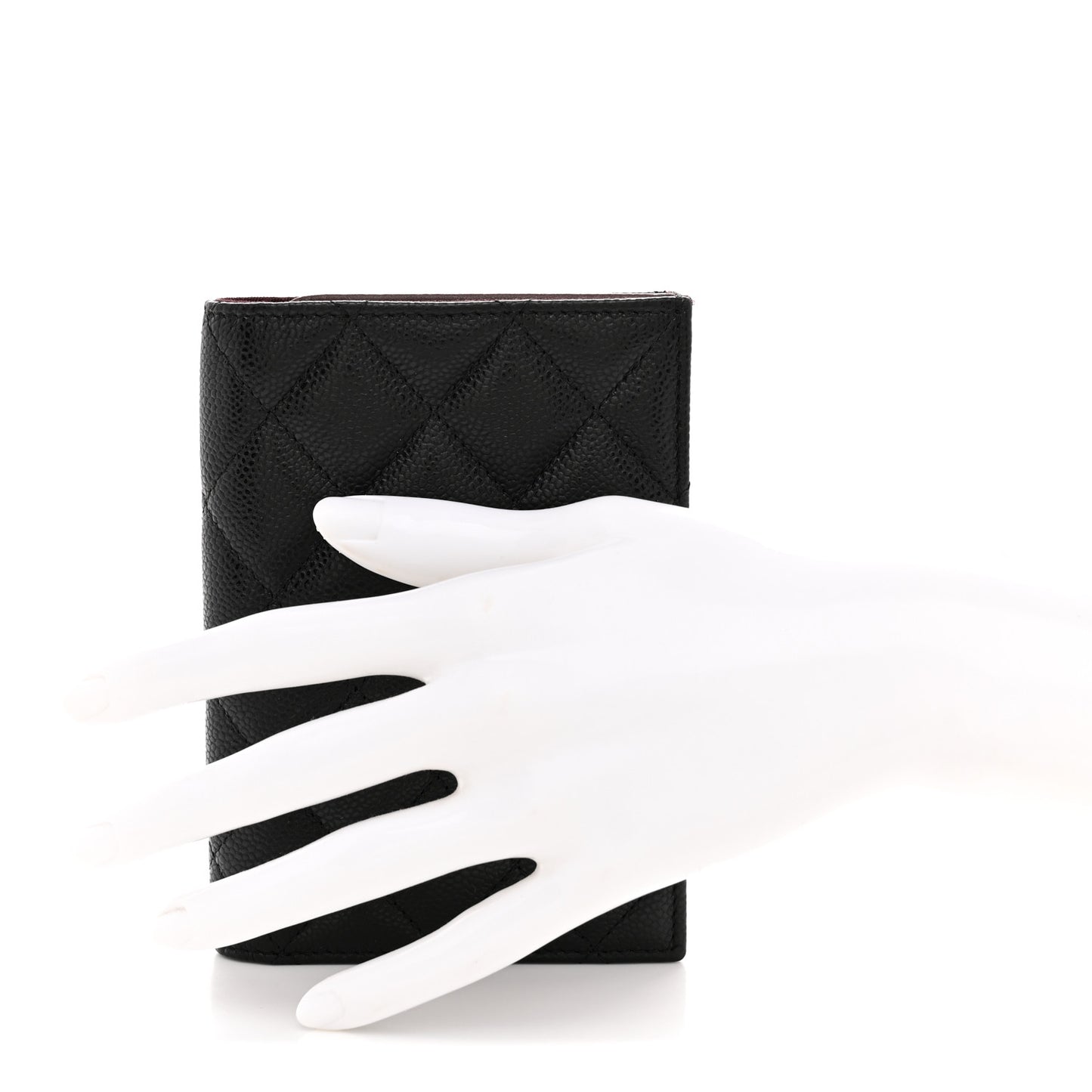 Caviar Quilted Passport Holder Black
