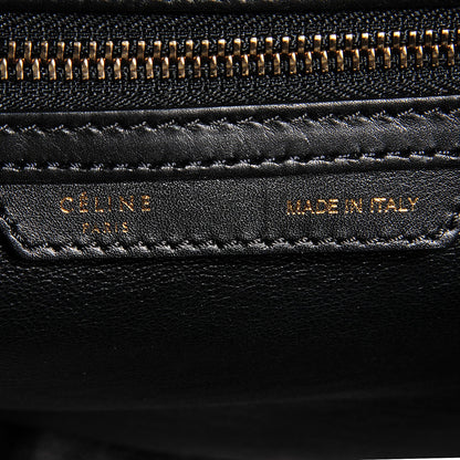 Celine Linen Leopard Printed Mini Luggage Black 6 of 8