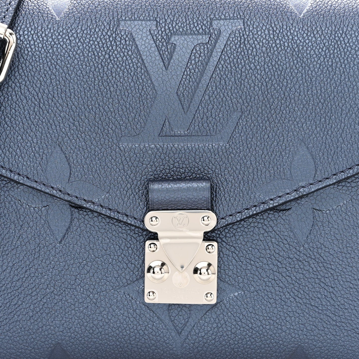 Metallic Empreinte Monogram Giant Pochette Metis Navy Nacre