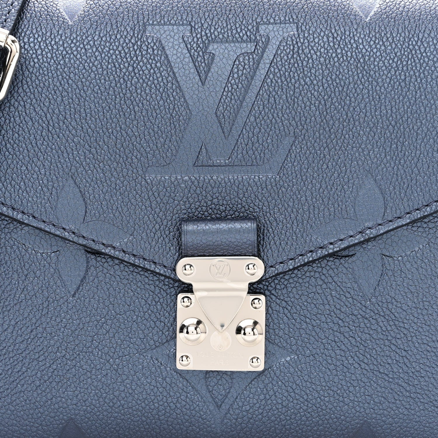Louis Vuitton Metallic Empreinte Monogram Giant Pochette Metis Navy Nacre 7 of 14