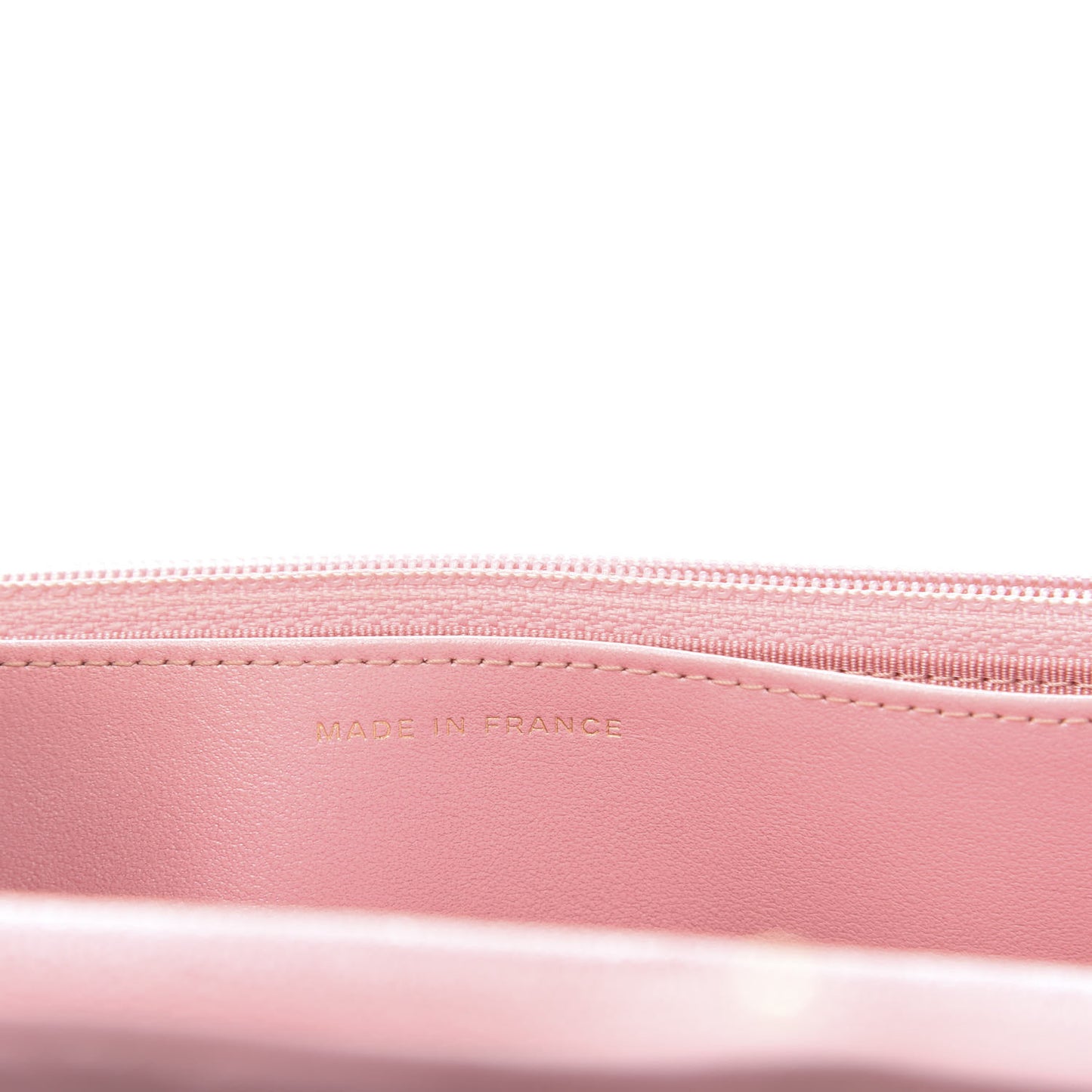 Iridescent Caviar Quilted Wallet on Chain WOC Pink