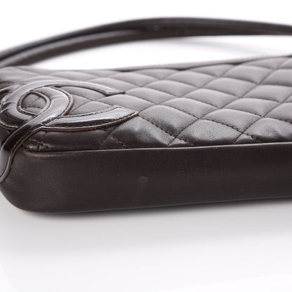 Chanel Calfskin Quilted Cambon Pochette Brown 10 of 10