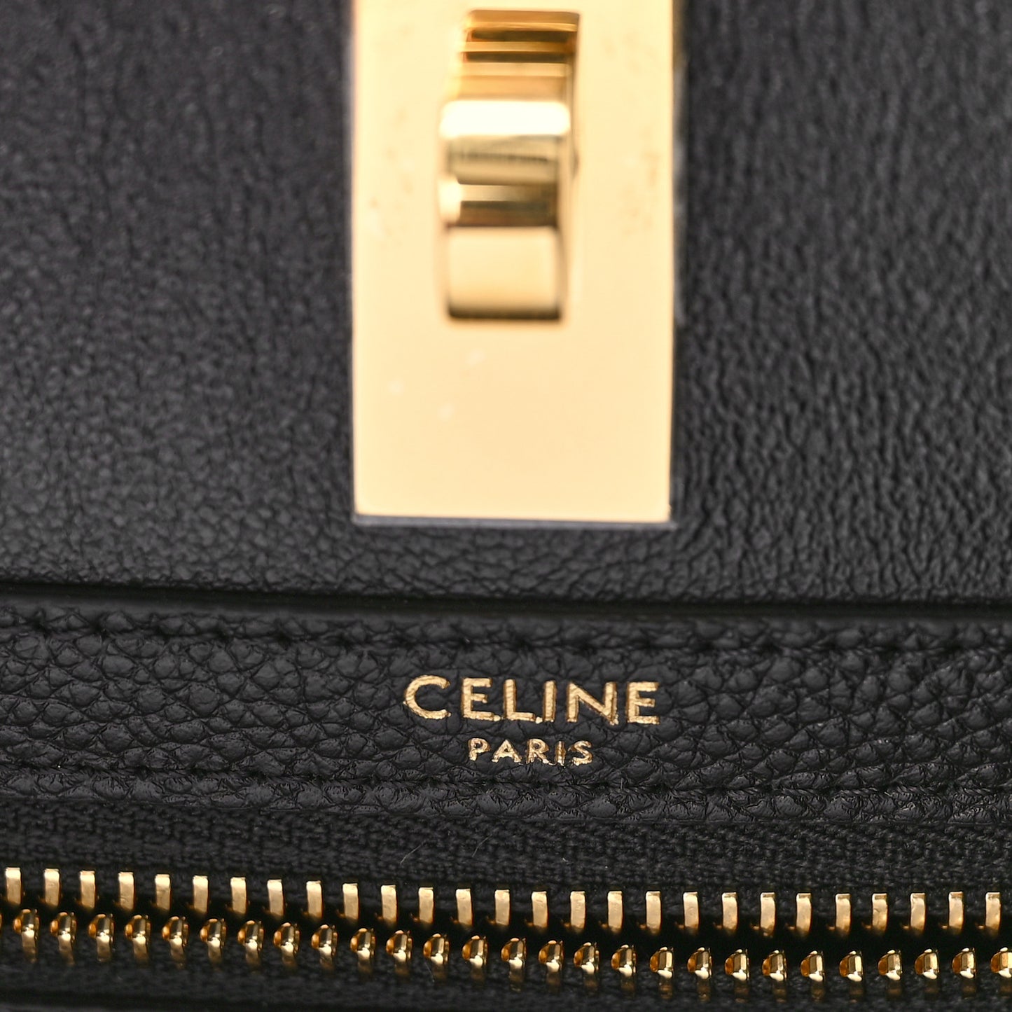 Grained Calfskin Cabas 16 Bag Black