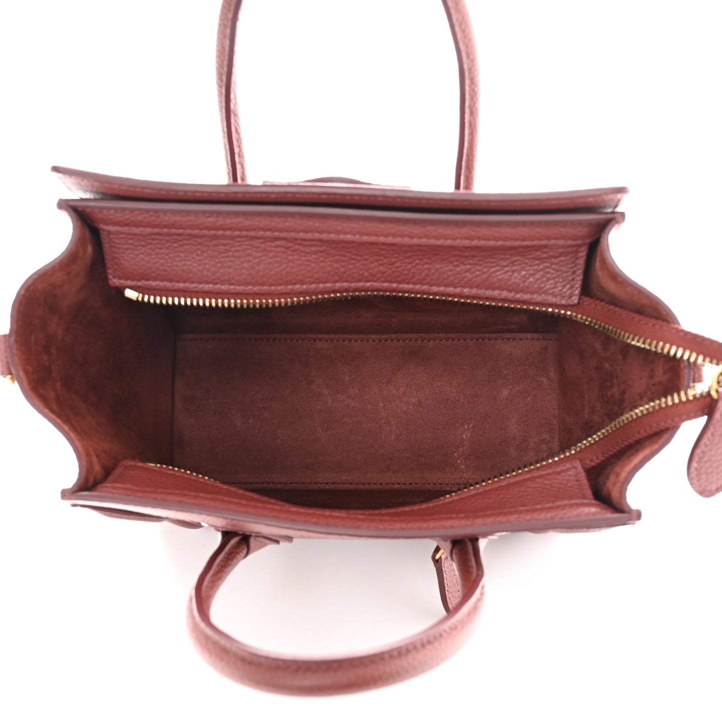 Drummed Calfskin Nano Luggage Grenat