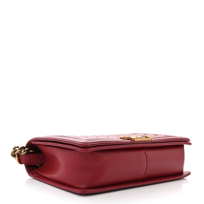 Chanel Lambskin Quilted New Medium Boy Flap Dark Red 4 of 11