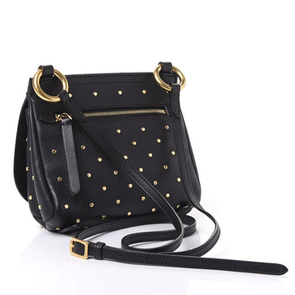 Burberry Soft Grain Calfskin Studded Baby Bridle Saddle Bag Black 2 of 9