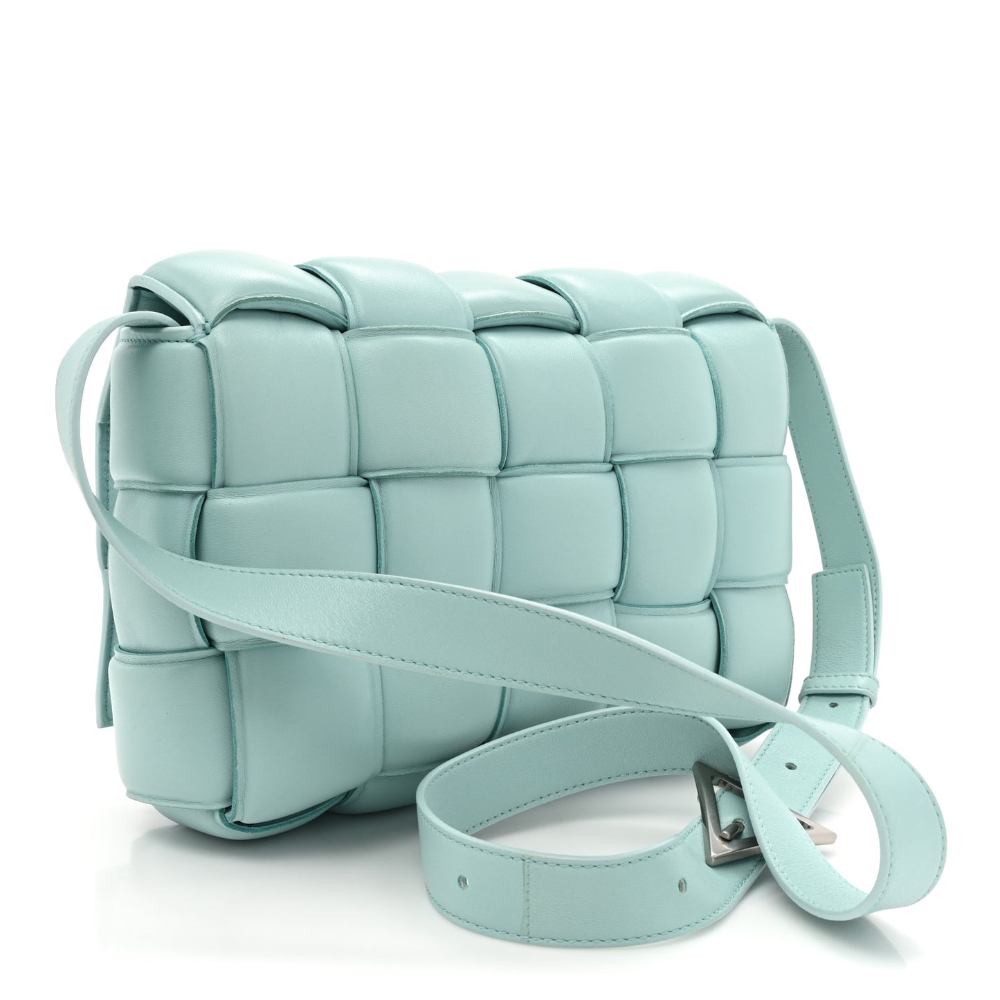 Nappa Maxi Intreccio Padded Cassette Crossbody Bag Spearmint