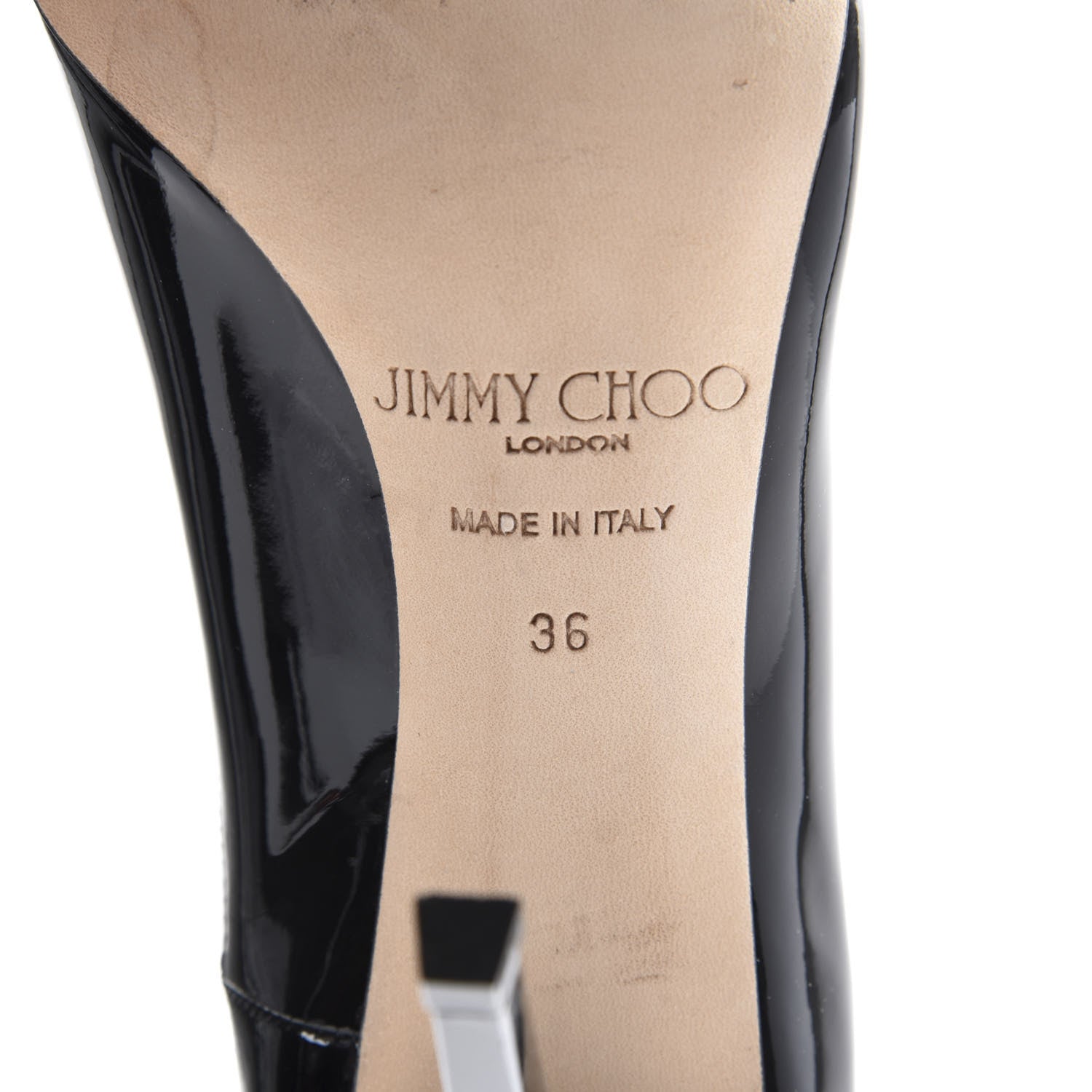 Jimmy Choo Patent Lace Up Vita 100 Pumps 36 Black 9 of 10