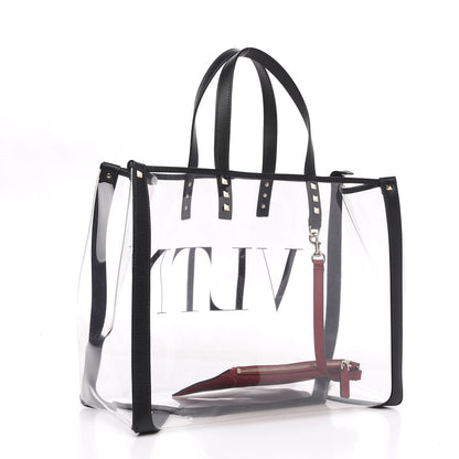 Valentino Garavani Plexy VLTN Shopping Bag Transparent 3 of 10