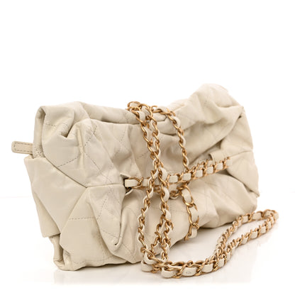 Chanel Calfskin Quilted Baluchon  White 2 of 8