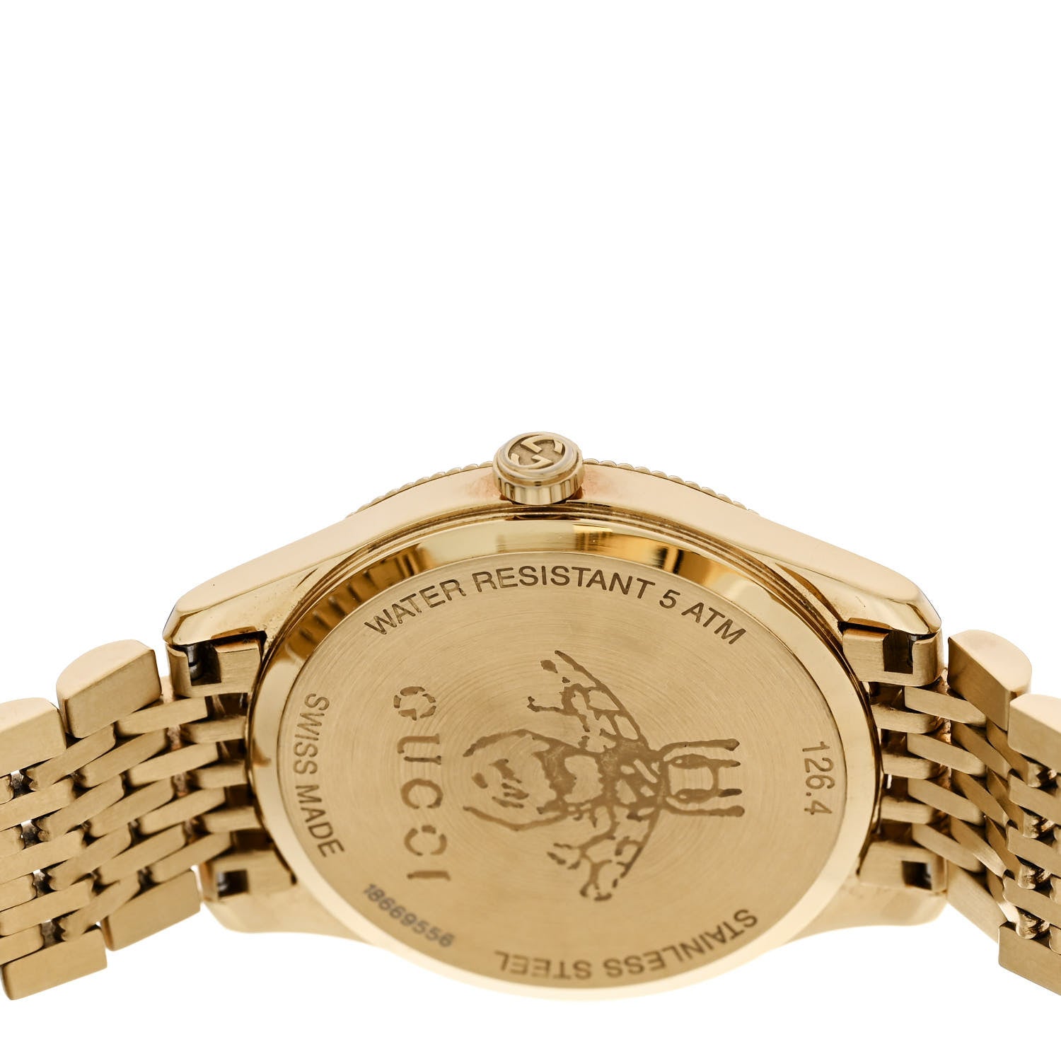Gucci Stainless Steel 36mm G-Timeless Bee Quartz Watch Gold 4 of 4