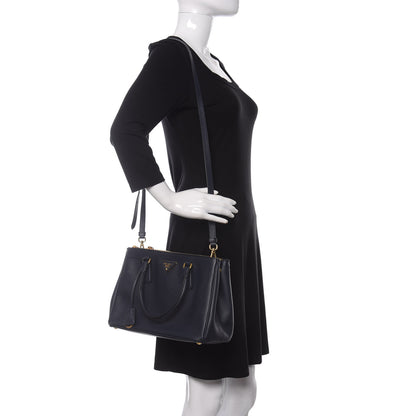Prada Saffiano Small Galleria Double Zip Tote Baltico 2 of 10