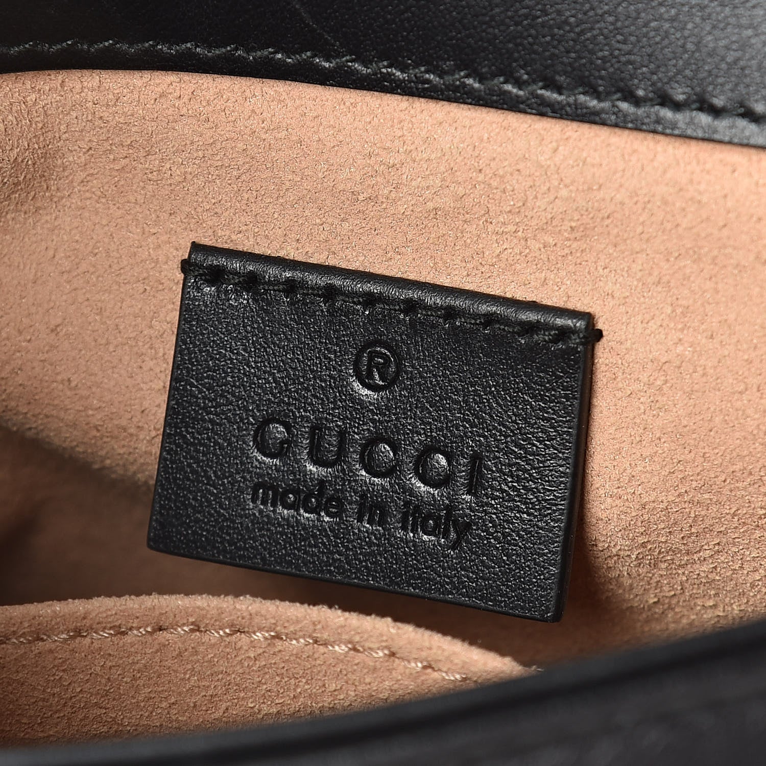 Gucci Calfskin Matelasse Mini GG Marmont Top Handle Shoulder Bag Black 6 of 9