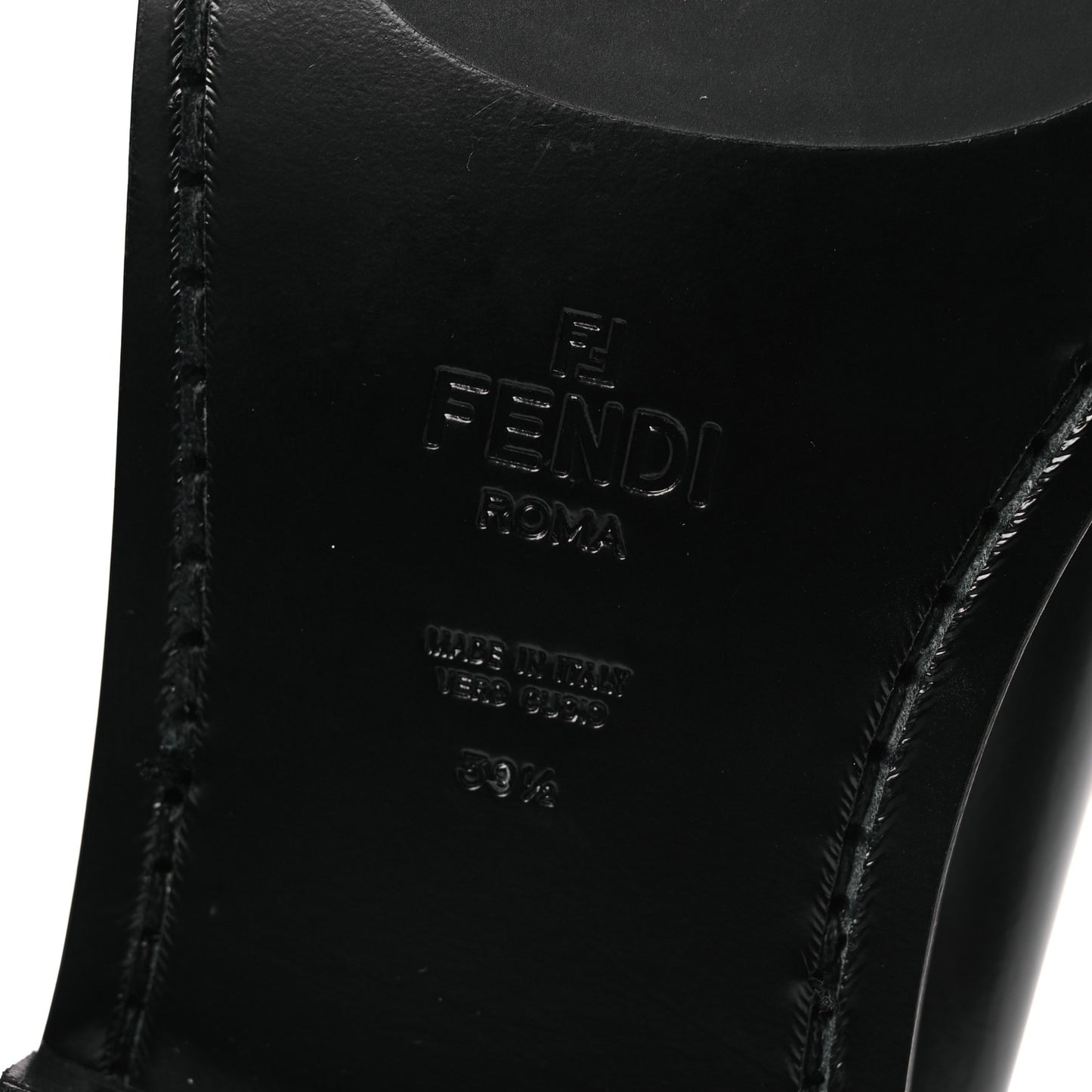 Vitello Logo Loafers 39.5 Black