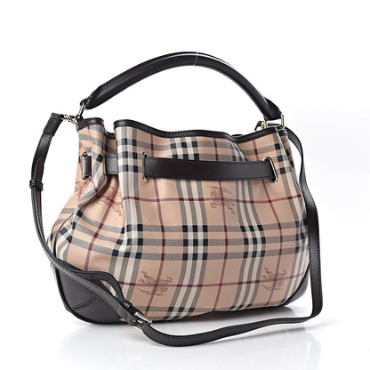 Burberry Haymarket Check Medium Willenmore Hobo Chocolate 3 of 10