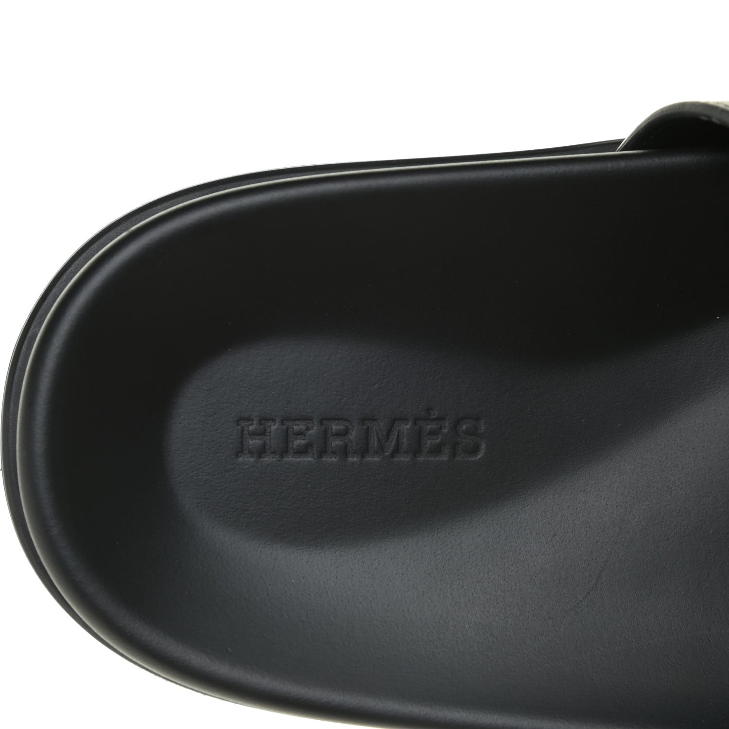 Hermes Calfskin Mens Chypre Sandals 42 Black 11 of 15