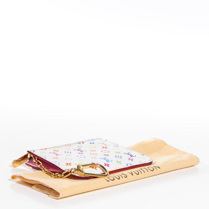 Louis Vuitton Monogram Multicolor Key Pouch White Litchi 4 of 8