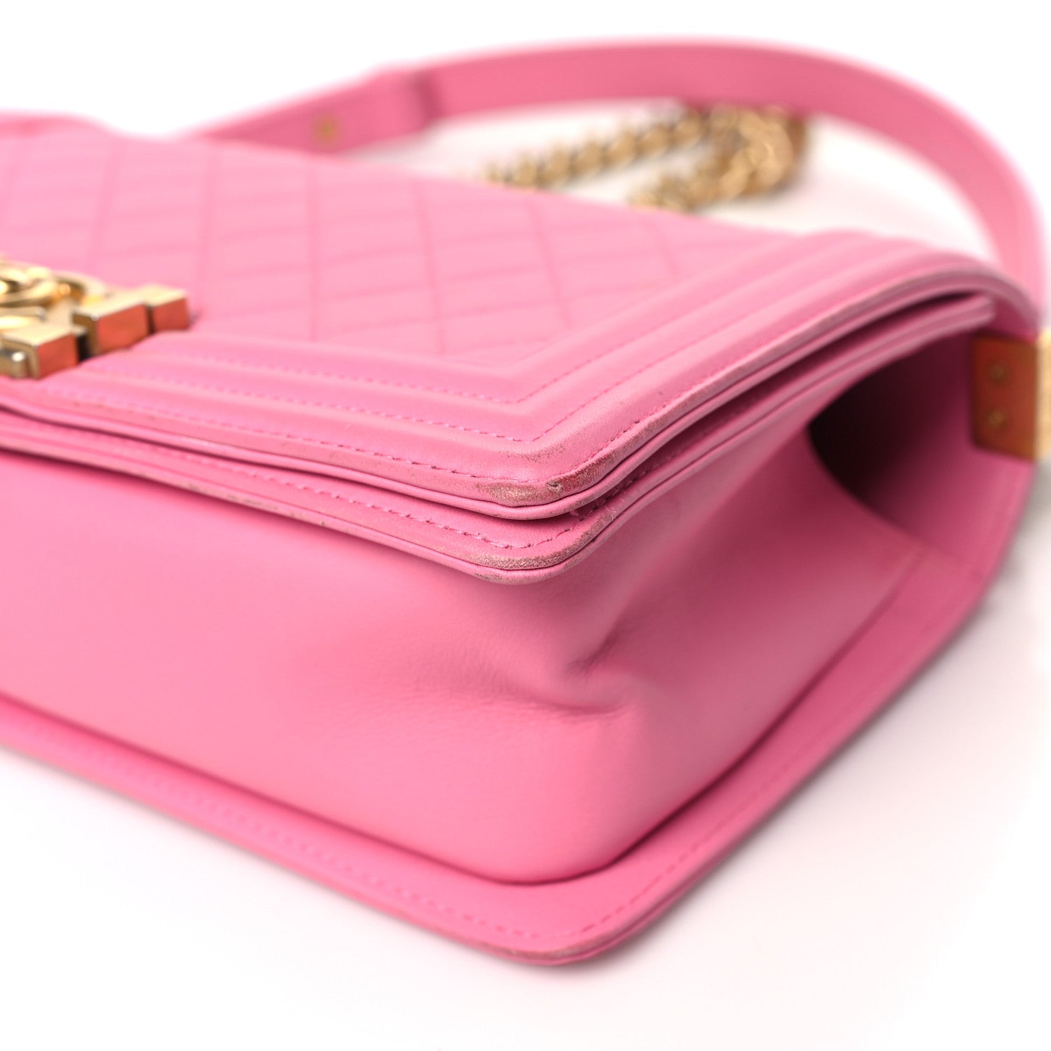 Chanel Calfskin Quilted Medium Boy Flap Pink 8 of 17