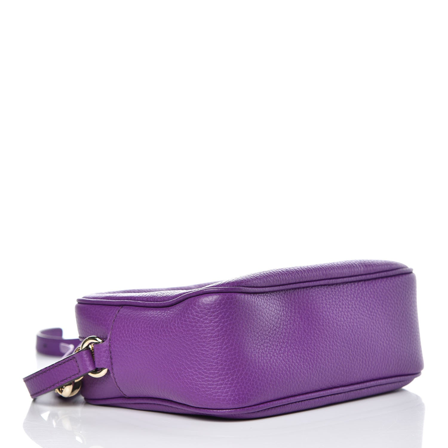 Gucci Pebbled Calfskin Small Soho Disco Bag Shine Purple 4 of 12